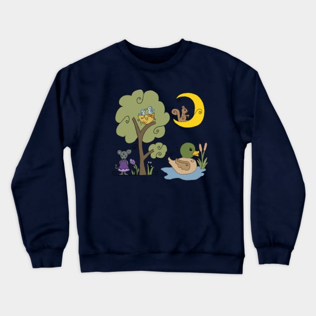 Mond am See Crewneck Sweatshirt by Blumchen